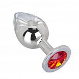 <strong>Большой плаг из стали с красным кристаллом Red Flame - 9,5 см.</strong> <br />
Гладкий большой плаг из отполированной до блеска стали с кристаллом огненно-красного цвета в основании. <div class="charTableblock"><div><span>Длина, см</span>: 9,5</div><div><span>Диаметр, см</span>: 3,5</div><div><span>Материал</span>: металл</div><div><span>Цвет</span>: другой</div><div><span>Особенности</span>: пробка; ювелирка</div><div><span>Особенности</span>: без вибрации; гладкая</div><div><span>Длина, см</span>: 9-12</div><div><span>Диаметр, см</span>: 3</div><div><span>Цвет кристалла</span>: красный/розовый</div></div> Большой плаг из стали с красным кристаллом Red Flame - 9,5 см.
Гладкий большой плаг из отполированной до блеска стали с кристаллом огненно-красного цвета в основании.