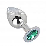 <strong>Большой стальной плаг с зеленым кристаллом Green Lime - 9,5 см.</strong> <br />
Гладкий большой плаг из отполированной до блеска стали с кристаллом яркого зеленого цвета в основании. <div class="charTableblock"><div><span>Длина, см</span>: 9,5</div><div><span>Диаметр, см</span>: 3,5</div><div><span>Материал</span>: металл</div><div><span>Цвет</span>: другой</div><div><span>Особенности</span>: пробка; ювелирка</div><div><span>Особенности</span>: без вибрации; гладкая</div><div><span>Длина, см</span>: 9-12</div><div><span>Диаметр, см</span>: 3</div><div><span>Цвет кристалла</span>: зеленый/салатовый</div></div> Большой стальной плаг с зеленым кристаллом Green Lime - 9,5 см.
Гладкий большой плаг из отполированной до блеска стали с кристаллом яркого зеленого цвета в основании.