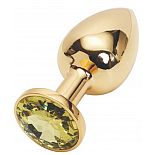 <strong>Анальная пробка золотая с желтым кристаллом S 2,8 х 7,6 47059-MM</strong> <br />
<div class="charTableblock"><div><span>Длина, см</span>: 7.6</div><div><span>Диаметр, см</span>: 2.8</div><div><span>Материал</span>: металл</div><div><span>Цвет</span>: другой</div><div><span>Особенности</span>: пробка; ювелирка</div><div><span>Особенности</span>: без вибрации; гладкая</div><div><span>Длина, см</span>: 5-8</div><div><span>Диаметр, см</span>: 2</div><div><span>Цвет кристалла</span>: желтый/оранжевый</div></div> Анальная пробка золотая с желтым кристаллом S 2,8 х 7,6 47059-MM