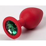 <strong>Пробка силиконовая красная с зеленым стразом 8,2 х 3,5 47125-MM</strong> <br />
<div class="charTableblock"><div><span>Длина, см</span>: 8,2</div><div><span>Диаметр, см</span>: 3,5</div><div><span>Материал</span>: силикон</div><div><span>Цвет</span>: красный/розовый</div><div><span>Особенности</span>: пробка; ювелирка</div><div><span>Особенности</span>: без вибрации; гладкая</div><div><span>Длина, см</span>: 5-8</div><div><span>Диаметр, см</span>: 3</div><div><span>Цвет кристалла</span>: зеленый/салатовый</div></div> Пробка силиконовая красная с зеленым стразом 8,2 х 3,5 47125-MM