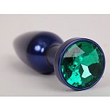 <strong>Большая синяя анальная пробка с зеленым стразом - 11,2 см.</strong> <br />
Металлическая пробка с ограничительным основанием для безопасного использования. <div class="charTableblock"><div><span>Длина, см</span>: 11,2</div><div><span>Диаметр, см</span>: 2,9</div><div><span>Материал</span>: металл</div><div><span>Цвет</span>: другой</div><div><span>Особенности</span>: пробка; ювелирка</div><div><span>Особенности</span>: без вибрации; гладкая</div><div><span>Длина, см</span>: 9-12</div><div><span>Диаметр, см</span>: 2</div><div><span>Цвет кристалла</span>: зеленый/салатовый</div></div> Большая синяя анальная пробка с зеленым стразом - 11,2 см.
Металлическая пробка с ограничительным основанием для безопасного использования.