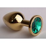 <strong>Золотистая анальная пробка с зеленым кристаллом - 9,5 см.</strong> <br />
Металлическая пробка с ограничительным основанием для безопасного использования. <div class="charTableblock"><div><span>Длина, см</span>: 9,5</div><div><span>Диаметр, см</span>: 4</div><div><span>Материал</span>: металл</div><div><span>Цвет</span>: другой</div><div><span>Особенности</span>: пробка; ювелирка</div><div><span>Особенности</span>: без вибрации; гладкая</div><div><span>Длина, см</span>: 9-12</div><div><span>Диаметр, см</span>: 4</div><div><span>Цвет кристалла</span>: зеленый/салатовый</div></div> Золотистая анальная пробка с зеленым кристаллом - 9,5 см.
Металлическая пробка с ограничительным основанием для безопасного использования.