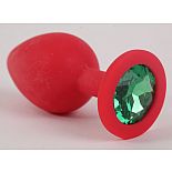 <strong>Красная силиконовая пробка с зеленым кристаллом - 9,5 см.</strong> <br />
Силиконовая пробка мгновенно принимает температуру тела или окружающей среды - поэтому она всегда приятно тёплая на ощупь. <div class="charTableblock"><div><span>Длина, см</span>: 9,5</div><div><span>Диаметр, см</span>: 4</div><div><span>Материал</span>: силикон</div><div><span>Цвет</span>: красный/розовый</div><div><span>Особенности</span>: пробка; ювелирка</div><div><span>Особенности</span>: без вибрации; гладкая</div><div><span>Длина, см</span>: 9-12</div><div><span>Диаметр, см</span>: 4</div><div><span>Цвет кристалла</span>: зеленый/салатовый</div></div> Красная силиконовая пробка с зеленым кристаллом - 9,5 см.
Силиконовая пробка мгновенно принимает температуру тела или окружающей среды - поэтому она всегда приятно тёплая на ощупь.