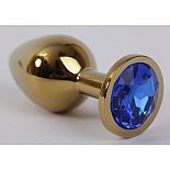 <strong>Золотистая анальная пробка с синим кристаллом - 8,2 см.</strong> <br />
Металлическая анальная пробка, основание которой декорировано блестящим кристаллом. <div class="charTableblock"><div><span>Длина, см</span>: 8,2</div><div><span>Диаметр, см</span>: 3,4</div><div><span>Материал</span>: металл</div><div><span>Цвет</span>: другой</div><div><span>Особенности</span>: пробка; ювелирка</div><div><span>Особенности</span>: без вибрации; гладкая</div><div><span>Длина, см</span>: 5-8</div><div><span>Диаметр, см</span>: 3</div><div><span>Цвет кристалла</span>: голубой/синий/фиолетоый</div></div> Золотистая анальная пробка с синим кристаллом - 8,2 см.
Металлическая анальная пробка, основание которой декорировано блестящим кристаллом.