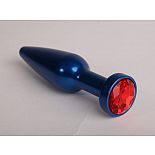 <strong>Синяя анальная пробка с красным кристаллом - 11,2 см.</strong> <br />
Металлическая анальная пробка, основание которой декорировано блестящим кристаллом. <div class="charTableblock"><div><span>Длина, см</span>: 11,2</div><div><span>Диаметр, см</span>: 2,9</div><div><span>Материал</span>: металл</div><div><span>Цвет</span>: другой</div><div><span>Особенности</span>: пробка; ювелирка</div><div><span>Особенности</span>: без вибрации; гладкая</div><div><span>Длина, см</span>: 9-12</div><div><span>Диаметр, см</span>: 2</div><div><span>Цвет кристалла</span>: красный/розовый</div></div> Синяя анальная пробка с красным кристаллом - 11,2 см.
Металлическая анальная пробка, основание которой декорировано блестящим кристаллом.