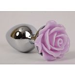 <strong>Серебристая анальная пробка с сиреневой розочкой - 8 см.</strong> <br />
Металлическая пробка с ограничительным основанием для безопасного использования. <div class="charTableblock"><div><span>Длина, см</span>: 8.00</div><div><span>Диаметр, см</span>: 3.50</div><div><span>Материал</span>: металл</div><div><span>Цвет</span>: другой</div><div><span>Особенности</span>: пробка; ювелирка</div><div><span>Особенности</span>: без вибрации; гладкая</div><div><span>Длина, см</span>: 5-8</div><div><span>Диаметр, см</span>: 3</div><div><span>Цвет кристалла</span>: голубой/синий/фиолетоый</div></div> Серебристая анальная пробка с сиреневой розочкой - 8 см.
Металлическая пробка с ограничительным основанием для безопасного использования.