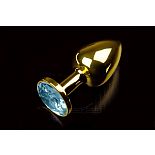 <strong>Маленькая золотистая анальная пробка с круглым кончиком и голубым кристаллом - 7 см.</strong> <br />
Абсолютно безопасная анальная пробка с закругленным кончиком и прекрасным анатомическим дизайном. <div class="charTableblock"><div><span>Длина, см</span>: 7</div><div><span>Диаметр, см</span>: 3</div><div><span>Материал</span>: металл</div><div><span>Цвет</span>: другой</div><div><span>Особенности</span>: пробка; ювелирка</div><div><span>Особенности</span>: без вибрации; гладкая</div><div><span>Длина, см</span>: 5-8</div><div><span>Диаметр, см</span>: 3</div><div><span>Цвет кристалла</span>: голубой/синий/фиолетоый</div></div> Маленькая золотистая анальная пробка с круглым кончиком и голубым кристаллом - 7 см.
Абсолютно безопасная анальная пробка с закругленным кончиком и прекрасным анатомическим дизайном.