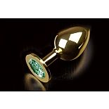 <strong>Большая золотая анальная пробка с закругленным кончиком и изумрудным кристаллом - 9 см.</strong> <br />
Очень комфортная анальная пробка с идеальным анатомическим дизайном! Благодаря закругленному кончику эта пробка не только легко входит даже в самые тугие местечки, но и максимально комфортно размещается внутри. <div class="charTableblock"><div><span>Длина, см</span>: 9</div><div><span>Диаметр, см</span>: 3,5</div><div><span>Материал</span>: металл</div><div><span>Цвет</span>: другой</div><div><span>Особенности</span>: пробка; ювелирка</div><div><span>Особенности</span>: без вибрации; гладкая</div><div><span>Длина, см</span>: 9-12</div><div><span>Диаметр, см</span>: 3</div><div><span>Цвет кристалла</span>: зеленый/салатовый</div></div> Большая золотая анальная пробка с закругленным кончиком и изумрудным кристаллом - 9 см.
Очень комфортная анальная пробка с идеальным анатомическим дизайном! Благодаря закругленному кончику эта пробка не только легко входит даже в самые тугие местечки, но и максимально комфортно размещается внутри.