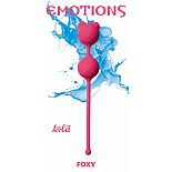 <strong>Вагинальные шарики Emotions Foxy Pink 4001-02Lola</strong> <br />
"Вагинальные шарики Foxy легко и приятно использовать для интенсивной тренировки влагалища и массажа внутренних областей малого таза. <div class="charTableblock"> </div> Вагинальные шарики Emotions Foxy Pink 4001-02Lola
"Вагинальные шарики Foxy легко и приятно использовать для интенсивной тренировки влагалища и массажа внутренних областей малого таза.