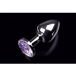 <strong>Маленькая серебристая анальная пробка с круглым кончиком и сиреневым кристаллом - 7 см.</strong> <br />
Идеально комфортная анальная пробка с закругленным кончиком и прекрасным анатомическим дизайном. <div class="charTableblock"><div><span>Длина, см</span>: 7.00</div><div><span>Диаметр, см</span>: 3</div><div><span>Материал</span>: металл</div><div><span>Цвет</span>: другой</div><div><span>Особенности</span>: пробка; ювелирка</div><div><span>Особенности</span>: без вибрации; гладкая</div><div><span>Длина, см</span>: 5-8</div><div><span>Диаметр, см</span>: 3</div><div><span>Цвет кристалла</span>: голубой/синий/фиолетоый</div></div> Маленькая серебристая анальная пробка с круглым кончиком и сиреневым кристаллом - 7 см.
Идеально комфортная анальная пробка с закругленным кончиком и прекрасным анатомическим дизайном.