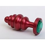 <strong>Красная ребристая анальная пробка с зеленым стразом - 7,3 см.</strong> <br />
Металлическая анальная пробка с ограничительным основанием для безопасного использования и кристаллом. <div class="charTableblock"><div><span>Длина, см</span>: 7.30</div><div><span>Диаметр, см</span>: 2.90</div><div><span>Материал</span>: металл</div><div><span>Длина, см</span>: 5-8</div><div><span>Диаметр, см</span>: 2</div></div> Красная ребристая анальная пробка с зеленым стразом - 7,3 см.
Металлическая анальная пробка с ограничительным основанием для безопасного использования и кристаллом.