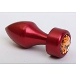 <strong>Красная анальная пробка с широким основанием и желтым кристаллом - 7,8 см.</strong> <br />
Металлическая анальная пробка с широким основанием, украшенным кристаллом. <div class="charTableblock"><div><span>Длина, см</span>: 7.80</div><div><span>Диаметр, см</span>: 2.90</div><div><span>Материал</span>: металл</div><div><span>Длина, см</span>: 5-8</div><div><span>Диаметр, см</span>: 2</div></div> Красная анальная пробка с широким основанием и желтым кристаллом - 7,8 см.
Металлическая анальная пробка с широким основанием, украшенным кристаллом.