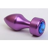 <strong>Фиолетовая анальная пробка с широким основанием и синим кристаллом - 7,8 см.</strong> <br />
Металлическая анальная пробка с широким основанием, декорированным кристаллом. <div class="charTableblock"><div><span>Длина, см</span>: 7.80</div><div><span>Диаметр, см</span>: 2.90</div><div><span>Материал</span>: металл</div><div><span>Длина, см</span>: 5-8</div><div><span>Диаметр, см</span>: 2</div></div> Фиолетовая анальная пробка с широким основанием и синим кристаллом - 7,8 см.
Металлическая анальная пробка с широким основанием, декорированным кристаллом.