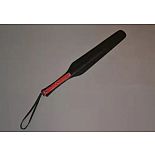 <strong>Чёрно-красный спанкер «Лопатка большая»</strong> <br />
Спанкер выполнен из чёрной матовой кожи в форме «лопатки». <div class="charTableblock"><div><span>Материал</span>: кожа</div><div><span>Производитель</span>: Подиум, Россия</div></div> Чёрно-красный спанкер «Лопатка большая»
Спанкер выполнен из чёрной матовой кожи в форме «лопатки».