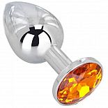 <strong>Серебристая анальная втулка с оранжевым кристаллом - 7 см.</strong> <br />
Небольшая анальная втулка выполнена из металла и имеет размеры, подходящие для ношения и использования новичками. <div class="charTableblock"><div><span>Длина, см</span>: 7.00</div><div><span>Диаметр, см</span>: 2.70</div><div><span>Материал</span>: металл</div><div><span>Длина, см</span>: 5-8</div><div><span>Диаметр, см</span>: 2</div></div> Серебристая анальная втулка с оранжевым кристаллом - 7 см.
Небольшая анальная втулка выполнена из металла и имеет размеры, подходящие для ношения и использования новичками.