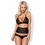 <strong>Роскошный комплект с широким поясом</strong> <br />
Сексуальный комплект из стрейч-атласного материала и кружева: бюстгальтер, чашка мягкая, бретель вокруг шеи, широкий пояс, сзади на шнуровке, трусики-стринги. <div class="charTableblock"><div><span>Размер</span>: S (42-44); M (44-46); L (46-48); XL (48-50)</div><div><span>Цвет</span>: черный</div><div><span>Производитель</span>: Obsessive, Польша</div><div><span>В наличии</span>: S-M, черный; L-XL, черный</div></div> Роскошный комплект с широким поясом
Сексуальный комплект из стрейч-атласного материала и кружева: бюстгальтер, чашка мягкая, бретель вокруг шеи, широкий пояс, сзади на шнуровке, трусики-стринги.