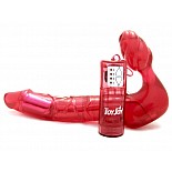 <strong>Безремневой страпон</strong> <br />
Вибрострапон из красного гелиевого материала. <div class="charTableblock"><div><span>Длина, см</span>: 21</div><div><span>Диаметр, см</span>: 4</div><div><span>Длина, см</span>: 21-24</div><div><span>Диаметр, см</span>: 4</div><div><span>Материал</span>: ПВХ (PVC)</div><div><span>Цвет</span>: красный/розовый</div><div><span>Особенности</span>: безремневой; с вибрацией</div></div> Безремневой страпон
Вибрострапон из красного гелиевого материала.