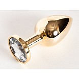 <strong>Золотистая маленькая анальная втулка с прозрачным кристаллом</strong> <br />
Ласкать попку при помощи анальной втулки можно не только чувственно, но и красиво. При условии, конечно, что в ваших руках окажется эта золотистая вещица с прозрачным кристаллом на основании. <br><br>
Погружение этой металлической секс-игрушки в анус сулит несказанное удовольствие: вон она, сила безупречного скольжения и приятного заполнения!
<div class="charTableblock"><div><span>Длина, см</span>: 7</div><div><span>Диаметр, см</span>: 3</div><div><span>Материал</span>: металл</div><div><span>Цвет</span>: другой</div><div><span>Особенности</span>: пробка; ювелирка</div><div><span>Особенности</span>: без вибрации; гладкая</div><div><span>Длина, см</span>: 5-8</div><div><span>Диаметр, см</span>: 3</div><div><span>Цвет кристалла</span>: прозрачный</div></div> Золотистая маленькая анальная втулка с прозрачным кристаллом
Ласкать попку при помощи анальной втулки можно не только чувственно, но и красиво. При условии, конечно, что в ваших руках окажется эта золотистая вещица с прозрачным кристаллом на основании. <br><br>
Погружение этой металлической секс-игрушки в анус сулит несказанное удовольствие: вон она, сила безупречного скольжения и приятного заполнения!