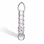 <strong>Прозрачный стеклянный фаллос с розовой спиралькой и массажными пупырышками, 18 см</strong> <br />
Двухголовый короткий фаллос из прозрачного толстого стекла с большой объемной спиралью розового оттенка, у круглого конца тело фаллостимулятора покрыто большими выпуклыми массажными точками. <div class="charTableblock"><div><span>Длина, см</span>: 18.00</div><div><span>Диаметр, см</span>: 3.70</div><div><span>Материал</span>: стекло</div><div><span>Длина, см</span>: 17-20</div><div><span>Диаметр, см</span>: 3</div><div><span>Производитель</span>: Glas, США</div></div> Прозрачный стеклянный фаллос с розовой спиралькой и массажными пупырышками, 18 см
Двухголовый короткий фаллос из прозрачного толстого стекла с большой объемной спиралью розового оттенка, у круглого конца тело фаллостимулятора покрыто большими выпуклыми массажными точками.