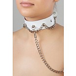 <strong>Ошейник с цепью белый</strong> <br />
Изготовлен из натуральной кожи с велюровой подкладкой. <div class="charTableblock"><div><span>Материал</span>: кожа</div><div><span>Цвет</span>: белый</div></div> Ошейник с цепью белый
Изготовлен из натуральной кожи с велюровой подкладкой.