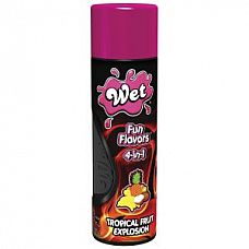 <strong>Гель-лубрикант Wet Fun Flavors Tropical Fruit Explosion с ароматом тропических фруктов - 316 мл.</strong> <br />
Ароматизированный, увлажняющий гель-лубрикант Fun Flavors 4-в-1, может использоваться для орального секса, имеет вкус настоящих фруктов и не содержит сахара.<div class="charTableblock"><div><span>Основа</span>: водная</div><div><span>Особенности</span>: оральная; ароматизированная; вкусовая; для массажа; вагинальная; разогревающая</div><div><span>Объем, мл</span>: 200 и более</div><div><span>Объем, мл</span>: 316</div></div> Гель-лубрикант Wet Fun Flavors Tropical Fruit Explosion с ароматом тропических фруктов - 316 мл.
Ароматизированный, увлажняющий гель-лубрикант Fun Flavors 4-в-1, может использоваться для орального секса, имеет вкус настоящих фруктов и не содержит сахара.