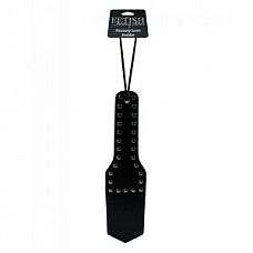 <strong>Чёрная шлёпалка с клёпками FANTASY LOVE PADDLE</strong> <br />
Педдл черного цвета, изготовлен из кожзама, украшен заклепками.<div class="charTableblock"><div><span>Материал</span>: кожзам</div><div><span>Производитель</span>: PipeDream, США</div><div><span>Длина, см</span>: 30.00</div></div> Чёрная шлёпалка с клёпками FANTASY LOVE PADDLE
Педдл черного цвета, изготовлен из кожзама, украшен заклепками.