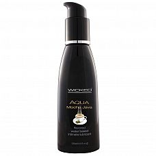 <strong>Лубрикант со вкусом кофе Мокко Wicked Aqua Mocha Java - 120 мл.</strong> <br />
Кофейный лубрикант на водной основе со вкусом сорта Мокко для изумительных эротических ласк.<div class="charTableblock"><div><span>Основа</span>: водная</div><div><span>Особенности</span>: оральная; ароматизированная; вкусовая; вагинальная; для чувствительной кожи</div><div><span>Объем, мл</span>: 100-199</div><div><span>Объем, мл</span>: 120</div></div> Лубрикант со вкусом кофе Мокко Wicked Aqua Mocha Java - 120 мл.
Кофейный лубрикант на водной основе со вкусом сорта Мокко для изумительных эротических ласк.