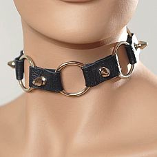 <strong>Кожаный черный ошейник с кольцами и шипами</strong> <br />
Изготовлен из натуральной кожи черного цвета.<div class="charTableblock"><div><span>Материал</span>: кожа</div><div><span>Производитель</span>: Sitabella, Россия</div></div> Кожаный черный ошейник с кольцами и шипами
Изготовлен из натуральной кожи черного цвета.