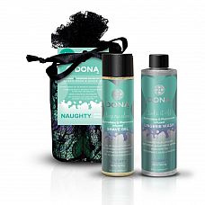 <strong>Подарочный набор DONA Be Sexy Gift Set Naughty: гель для бритья и кондиционер для белья</strong> <br />
Подарочный набор DONA Be Sexy Gift Set Naughty для соблазнения с ароматом Шалость - гель для душа и бритья, кондиционер для белья в кружевном мешочке.<div class="charTableblock"> </div> Подарочный набор DONA Be Sexy Gift Set Naughty: гель для бритья и кондиционер для белья
Подарочный набор DONA Be Sexy Gift Set Naughty для соблазнения с ароматом Шалость - гель для душа и бритья, кондиционер для белья в кружевном мешочке.