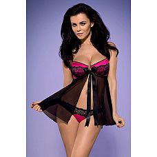 <strong>Чувственная сорочка бэби-долл Roseberry babydoll с бантом на лифе</strong> <br />
Сексуальная сорочка ярко розового цвета украшена кружевными вставками на груди, контрастирующими с материалом сорочки и приковывающими внимание к соблазнительному декольте.<div class="charTableblock"><div><span>Размер</span>: S (42-44); M (44-46)</div><div><span>Цвет</span>: черный</div><div><span>Производитель</span>: Obsessive, Польша</div><div><span>В наличии</span>: S-M, черный с розовым</div></div> Чувственная сорочка бэби-долл Roseberry babydoll с бантом на лифе
Сексуальная сорочка ярко розового цвета украшена кружевными вставками на груди, контрастирующими с материалом сорочки и приковывающими внимание к соблазнительному декольте.