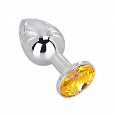 <strong>Мини-плаг из стали с желтым кристаллом Sweet Lemon - 6,5 см.</strong> <br />
Гладкий мини-плаг из отполированной до блеска стали с кристаллом сочного оранжевого цвета в основании.<div class="charTableblock"><div><span>Длина, см</span>: 6,5</div><div><span>Диаметр, см</span>: 2,8</div><div><span>Материал</span>: металл</div><div><span>Цвет</span>: другой</div><div><span>Особенности</span>: пробка; ювелирка</div><div><span>Особенности</span>: без вибрации; гладкая</div><div><span>Длина, см</span>: 5-8</div><div><span>Диаметр, см</span>: 2</div><div><span>Цвет кристалла</span>: желтый/оранжевый</div></div> Мини-плаг из стали с желтым кристаллом Sweet Lemon - 6,5 см.
Гладкий мини-плаг из отполированной до блеска стали с кристаллом сочного оранжевого цвета в основании.