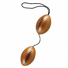 <strong>Вагинальные шарики Американский футбол </strong> <br />
Пластиковые вагинальные шарики на веревочке со смещенным центром тяжести в виде двух мячей для американского футбола.<div class="charTableblock"> </div> Вагинальные шарики Американский футбол
Пластиковые вагинальные шарики на веревочке со смещенным центром тяжести в виде двух мячей для американского футбола.