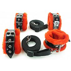 <strong>Набор на кровать с красным мехом BDSM Light 760008ars</strong> <br />
<div class="charTableblock"> </div> Набор на кровать с красным мехом BDSM Light 760008ars