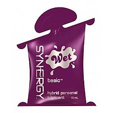 <strong>Гибридный лубрикант Wet Synergy Basic - 10 мл.</strong> <br />
Лубрикант-гибрид, состоящий из воды и силикона (ок.<div class="charTableblock"><div><span>Основа</span>: силиконовая</div><div><span>Особенности</span>: для секс игрушек; вагинальная</div><div><span>Объем, мл</span>: 5-29</div><div><span>Объем, мл</span>: 10</div></div> Гибридный лубрикант Wet Synergy Basic - 10 мл.
Лубрикант-гибрид, состоящий из воды и силикона (ок.