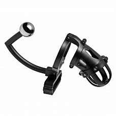   Oppressor Male Confinement Chastity Cage with Ball Clamp and Anal Hook 
            ,             ,       .