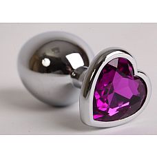 <strong>Серебристая анальная пробка с фиолетовым стразиком-сердечком - 8 см.</strong> <br />
Металлическая пробка с ограничительным основанием для безопасного использования.<div class="charTableblock"><div><span>Длина, см</span>: 8</div><div><span>Диаметр, см</span>: 3,5</div><div><span>Материал</span>: металл</div><div><span>Цвет</span>: другой</div><div><span>Особенности</span>: пробка; ювелирка</div><div><span>Особенности</span>: без вибрации; гладкая</div><div><span>Длина, см</span>: 5-8</div><div><span>Диаметр, см</span>: 3</div><div><span>Цвет кристалла</span>: голубой/синий/фиолетоый</div></div> Серебристая анальная пробка с фиолетовым стразиком-сердечком - 8 см.
Металлическая пробка с ограничительным основанием для безопасного использования.