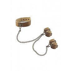 <strong>Кожаный ошейник с наручниками Ouch! Brown </strong> <br />
Великолепный БДСМ-набор из ошейника и парой оков для рук и ног, изготовленных из натуральной кожи с красивой белой строчкой.<div class="charTableblock"> </div> Кожаный ошейник с наручниками Ouch! Brown
Великолепный БДСМ-набор из ошейника и парой оков для рук и ног, изготовленных из натуральной кожи с красивой белой строчкой.