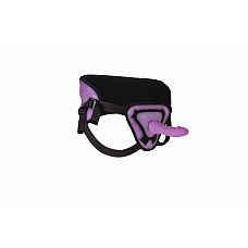  Deluxe Silicone Strap On 8 Inch Purple Ouch! SH-OU206PUR 
