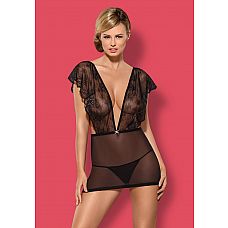 <strong>Эффектная сорочка Merossa с широкими кружевными бретелями и прозрачным подолом</strong> <br />
Эффектная сорочка Merossa с широкими кружевными бретелями и прозрачным подолом.<div class="charTableblock"><div><span>Размер</span>: S (42-44); M (44-46); L (46-48); XL (48-50)</div><div><span>Цвет</span>: черный</div><div><span>Производитель</span>: Obsessive, Польша</div><div><span>В наличии</span>: S-M, черный; L-XL, черный</div></div> Эффектная сорочка Merossa с широкими кружевными бретелями и прозрачным подолом
Эффектная сорочка Merossa с широкими кружевными бретелями и прозрачным подолом.