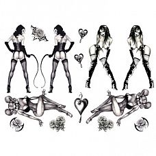 <strong>Набор Тату Naughty Pin-Up, 35 шт , Черный</strong> <br />
35 откровенных временных татуировок от американского производителя.<div class="charTableblock"> </div> Набор Тату Naughty Pin-Up, 35 шт , Черный
35 откровенных временных татуировок от американского производителя.