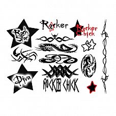 <strong>Тату набор Rocker Chick, 36 шт </strong> <br />
Яркий рок-набор временных флеш-татуировок.<div class="charTableblock"> </div> Тату набор Rocker Chick, 36 шт
Яркий рок-набор временных флеш-татуировок.