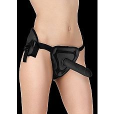  Deluxe Silicone Strap On 8 Inch Black OUCH! SH-OU208BLK 
