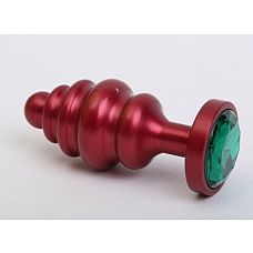 <strong>Красная ребристая анальная пробка с зеленым стразом - 7,3 см.</strong> <br />
Металлическая анальная пробка с ограничительным основанием для безопасного использования и кристаллом.<div class="charTableblock"><div><span>Длина, см</span>: 7.30</div><div><span>Диаметр, см</span>: 2.90</div><div><span>Материал</span>: металл</div><div><span>Длина, см</span>: 5-8</div><div><span>Диаметр, см</span>: 2</div></div> Красная ребристая анальная пробка с зеленым стразом - 7,3 см.
Металлическая анальная пробка с ограничительным основанием для безопасного использования и кристаллом.