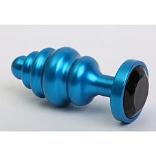 <strong>Синяя ребристая анальная пробка с чёрным кристаллом - 7,3 см.</strong> <br />
Металлическая анальная пробка с ограничительным основанием для безопасного использования и кристаллом.<div class="charTableblock"><div><span>Длина, см</span>: 7.30</div><div><span>Диаметр, см</span>: 2.90</div><div><span>Материал</span>: металл</div><div><span>Длина, см</span>: 5-8</div><div><span>Диаметр, см</span>: 2</div></div> Синяя ребристая анальная пробка с чёрным кристаллом - 7,3 см.
Металлическая анальная пробка с ограничительным основанием для безопасного использования и кристаллом.