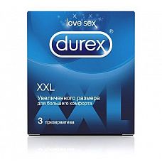 <strong>Презервативы увеличенного размера Durex XXL - 3 шт. </strong> <br />
Durex XXL - презерватив размера XXL, обеспечивающий больший комфорт тем, кому это необходимо.<div class="charTableblock"><div><span>Производитель</span>: Durex, Великобритания</div></div> Презервативы увеличенного размера Durex XXL - 3 шт.
Durex XXL - презерватив размера XXL, обеспечивающий больший комфорт тем, кому это необходимо.