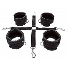 <strong>Регулируемые мягкие манжеты на запястья и лодыжки с соединительной крестовиной Hog Tie Cuff Set</strong> <br />
Регулируемые мягкие манжеты на запястья и лодыжки с соединительной крестовиной Hog Tie Cuff Set.<div class="charTableblock"><div><span>Производитель</span>: Blush Novelties, США</div></div> Регулируемые мягкие манжеты на запястья и лодыжки с соединительной крестовиной Hog Tie Cuff Set
Регулируемые мягкие манжеты на запястья и лодыжки с соединительной крестовиной Hog Tie Cuff Set.