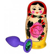 <strong>Фиолетовая силиконовая пробка со стразиком в упаковке-матрёшке</strong> <br />
Фиолетовая анальная силиконовая пробка, украшенная стразом, непременно внесёт в ваши сексуальные отношения изюминку.<div class="charTableblock"><div><span>Диаметр, см</span>: 2.80</div><div><span>Материал</span>: силикон</div><div><span>Диаметр, см</span>: 2</div></div> Фиолетовая силиконовая пробка со стразиком в упаковке-матрёшке
Фиолетовая анальная силиконовая пробка, украшенная стразом, непременно внесёт в ваши сексуальные отношения изюминку.