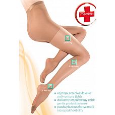 <strong>Колготки Medica Relax 20 den с антицеллюлитным эффектом</strong> <br />
Противоварикозные колготки, моделирующие беёдра и ягодицы с антицеллюлитным деи¶ствием, с ALOE VERA, которыи¶ увлажняет кожу и дает чувство комфорта.<div class="charTableblock"><div><span>Размер</span>: S (42-44); M (44-46); L (46-48)</div><div><span>Цвет</span>: телесный</div><div><span>В наличии</span>: 2 размер, телесный; 4 размер, телесный; 3 размер, телесный</div></div> Колготки Medica Relax 20 den с антицеллюлитным эффектом 
Противоварикозные колготки, моделирующие беёдра и ягодицы с антицеллюлитным деи¶ствием, с ALOE VERA, которыи¶ увлажняет кожу и дает чувство комфорта.