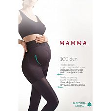<strong>Колготки для беременных Mamma 100 den</strong> <br />
Колготки для беременных с экстрактом алоэ вера Mamma 100 den.<div class="charTableblock"><div><span>Размер</span>: S (42-44); M (44-46); L (46-48)</div><div><span>Цвет</span>: черный</div><div><span>В наличии</span>: 2 размер, черный; 3 размер, черный; 4 размер, черный</div></div> Колготки для беременных Mamma 100 den 
Колготки для беременных с экстрактом алоэ вера Mamma 100 den.