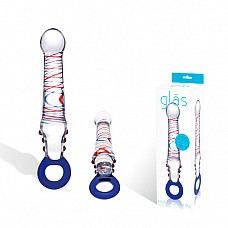 <strong>Фаллос с кольцом POT OF GOLD GLAS-17</strong> <br />
Толстый большой жезл из прозрачного стекла ручной работы, тело фаллоса покрыто цветными - красными и синими линями, у основания 6 массажных точек.<div class="charTableblock"><div><span>Длина, см</span>: 19.5</div><div><span>Диаметр, см</span>: 4</div><div><span>Материал</span>: стекло</div><div><span>Цвет</span>: прозрачный</div><div><span>Особенности</span>: без мошонки</div><div><span>Длина, см</span>: 17-20</div><div><span>Диаметр, см</span>: 4</div></div> Фаллос с кольцом POT OF GOLD GLAS-17
Толстый большой жезл из прозрачного стекла ручной работы, тело фаллоса покрыто цветными - красными и синими линями, у основания 6 массажных точек.